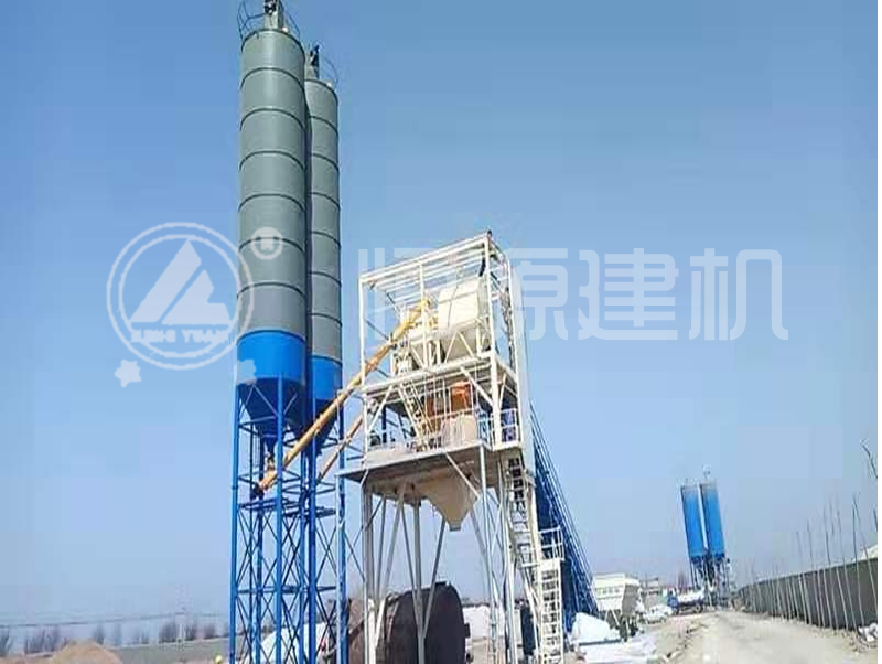 西安HZS120混凝土攪拌站已安裝完成