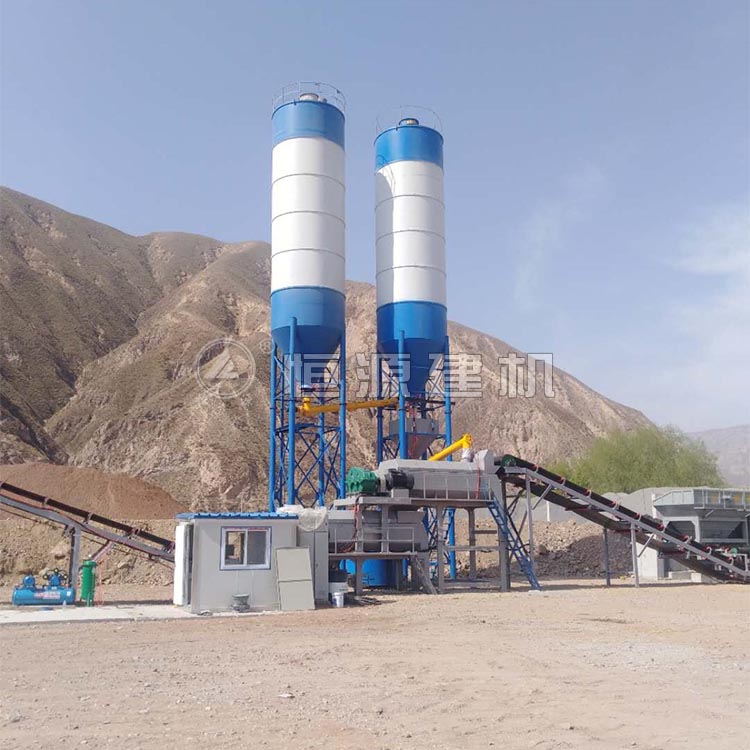 800噸雙鍋穩定土拌合站 甘肅蘭州客戶現場實拍